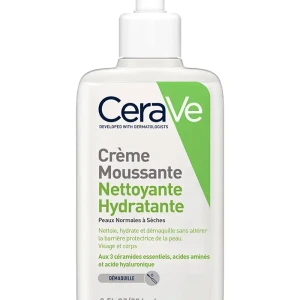 Crème Moussante Nettoyante Hydratante POUR PEAUX NORMALES À SÈCHES DÉMAQUILLE, VISAGE ET YEUX