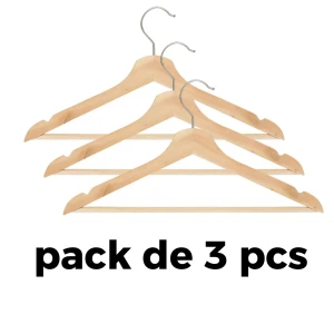 Cintres en Bois pack 3 PSC