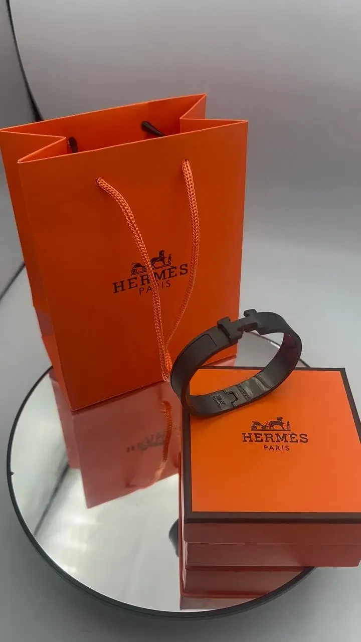Bracelet Hermes noir avec boite / hommes et femmes